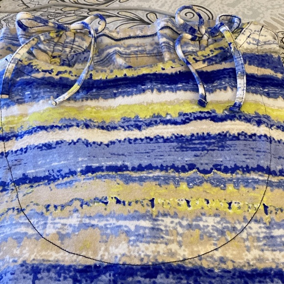 Caribbean🌴Joe Island Supply Co. Blue V-Neck Top & Side String Design - Sz PM - Picture 8 of 10